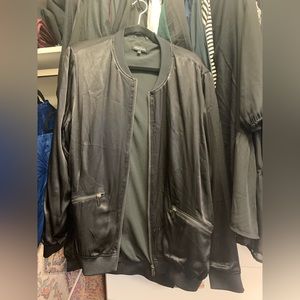 Some kind of bomber light jacket that has slits on the sides size S (14-16)
